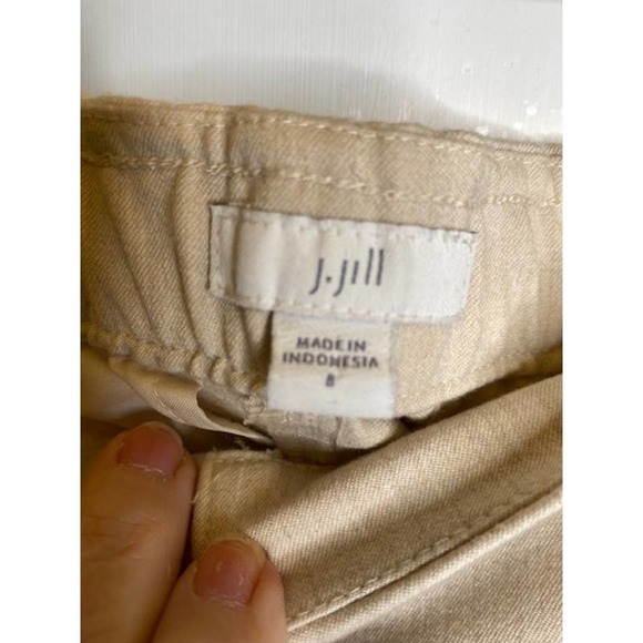 J. Jill Sz 8 Pants Elastic Back Zip Front Oatmeal NWTS - Picture 4 of 4
